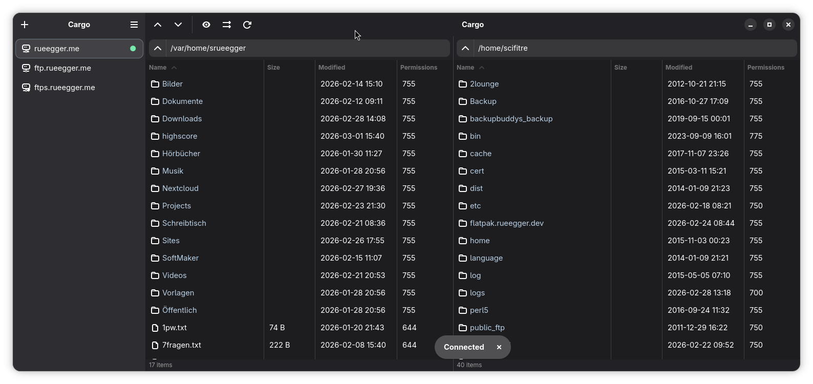 Cargo App Overview (Dark)